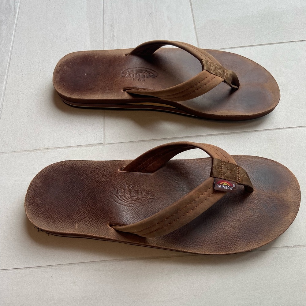 Rainbow Luxury Leather Sandals - Men’s X Large
